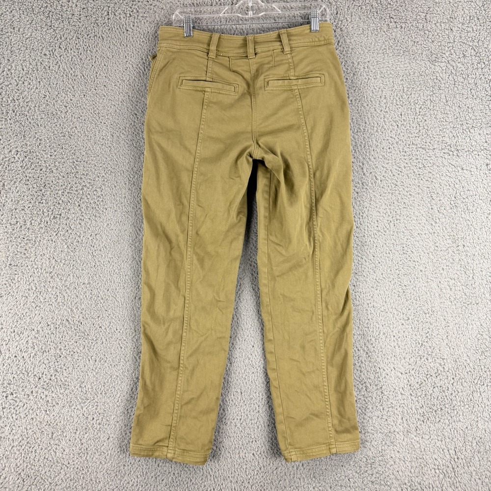 Sezane Herve Trousers Womens 38 US 6 Green Organic Cotton Tapered Utility Pants - Picture 9 of 14
